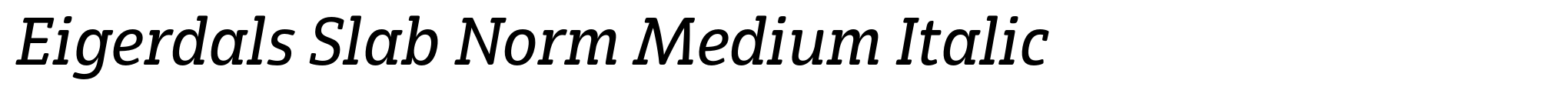 Eigerdals Slab Norm Medium Italic image